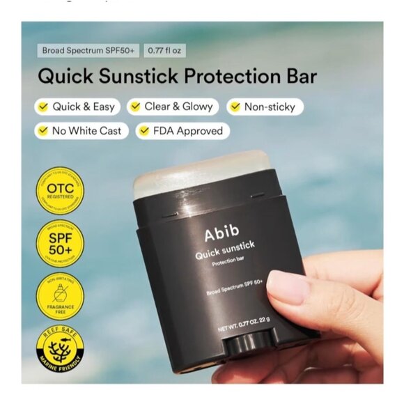 Abib Quick Sunstick Protection Bar SPF50+ PA++++ Broad Spectrum Korean Skincare - Picture 2 of 6